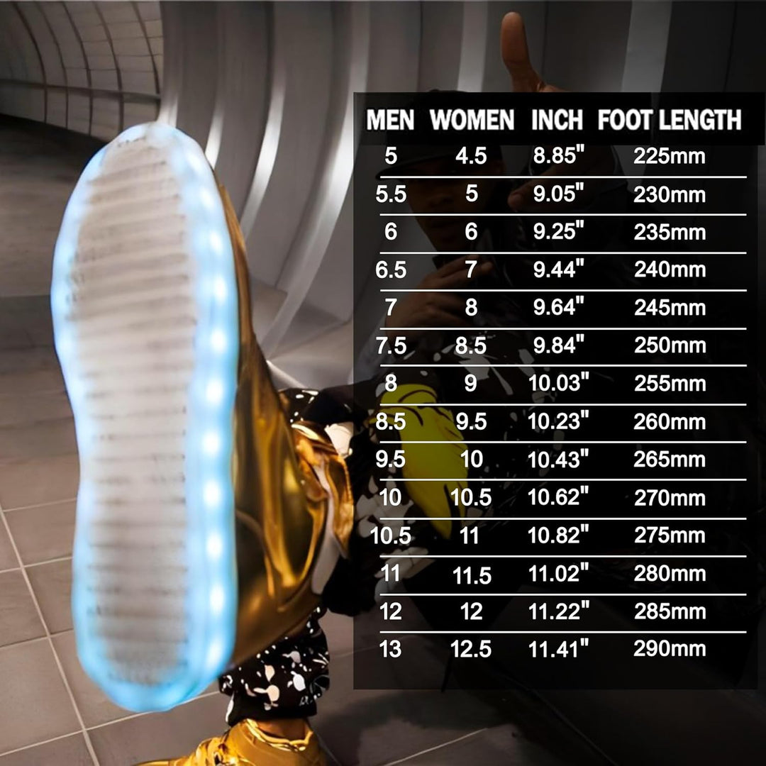 Trendy LED Sneakers with Rechargeable Lights - LumaBoost-Black-4-State of Style