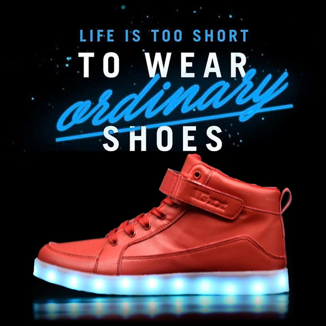 Trendy LED Sneakers with Rechargeable Lights - LumaBoost-Black-4-State of Style