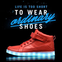 Trendy LED Sneakers with Rechargeable Lights - LumaBoost-Black-4-State of Style
