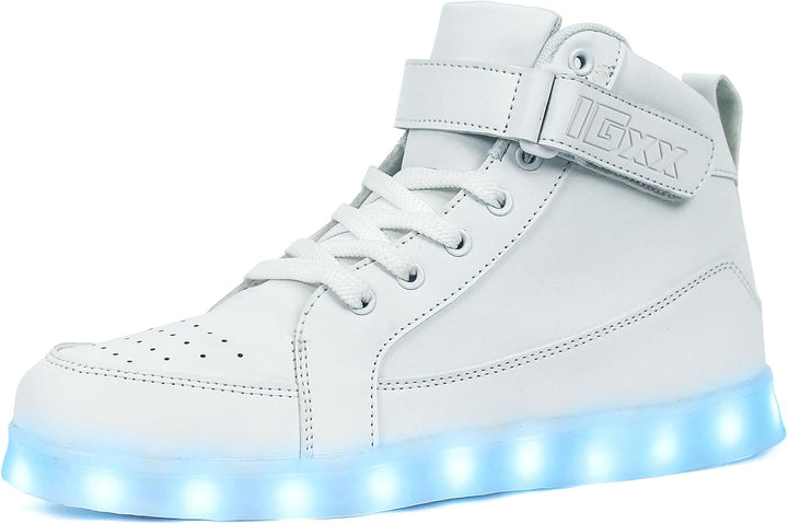Trendy LED Sneakers with Rechargeable Lights - LumaBoost-Black-4-State of Style