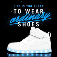 Trendy LED Sneakers with Rechargeable Lights - LumaBoost-Black-4-State of Style