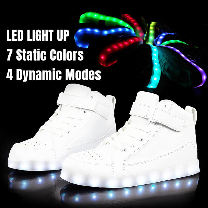 Trendy LED Sneakers with Rechargeable Lights - LumaBoost-Black-4-State of Style