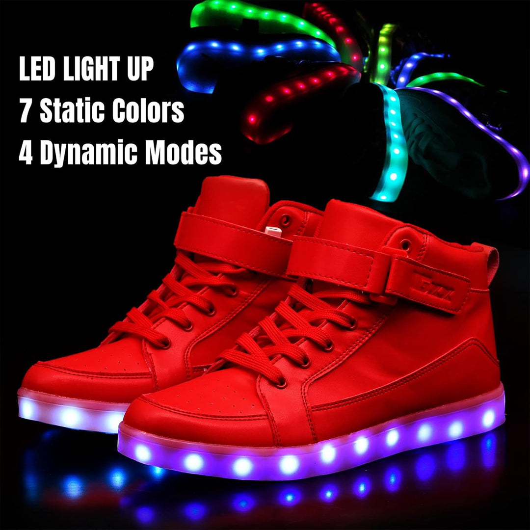 Trendy LED Sneakers with Rechargeable Lights - LumaBoost-Black-4-State of Style