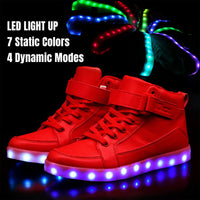 Trendy LED Sneakers with Rechargeable Lights - LumaBoost-Black-4-State of Style
