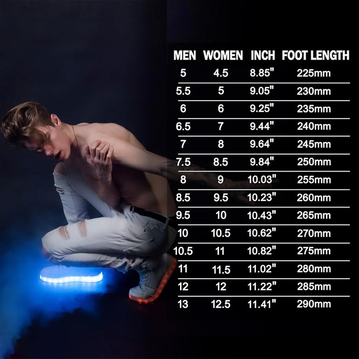 Trendy LED Sneakers with Rechargeable Lights - LumaBoost-Black-4-State of Style