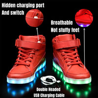 Trendy LED Sneakers with Rechargeable Lights - LumaBoost-Black-4-State of Style