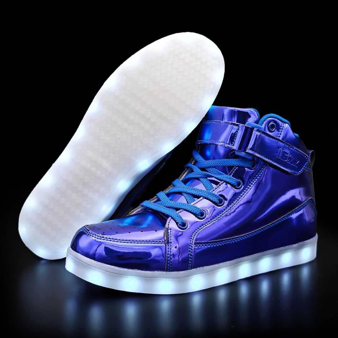 Trendy LED Sneakers with Rechargeable Lights - LumaBoost-Black-4-State of Style