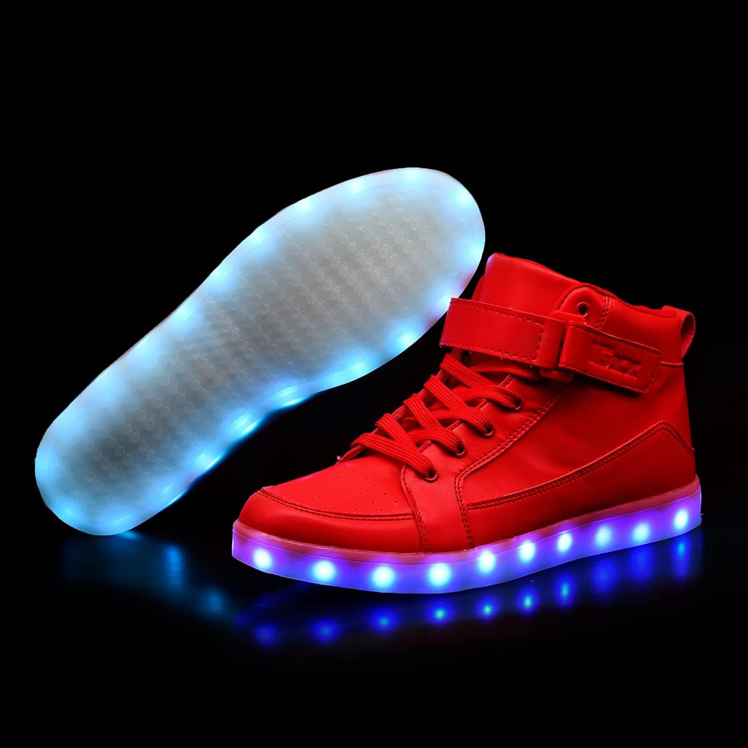 Trendy LED Sneakers with Rechargeable Lights - LumaBoost-Black-4-State of Style