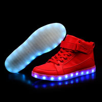 Trendy LED Sneakers with Rechargeable Lights - LumaBoost-Black-4-State of Style