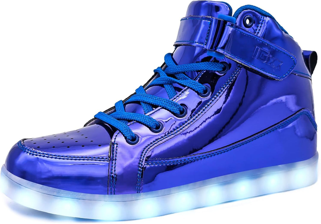 Trendy LED Sneakers with Rechargeable Lights - LumaBoost-Blue-4-State of Style