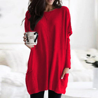 Trendy Long Sleeve Tunic - Celina-Dark Pink-S-State of Style