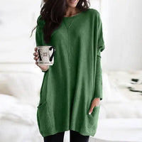 Trendy Long Sleeve Tunic - Celina-Dark Pink-S-State of Style