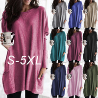 Trendy Long Sleeve Tunic - Celina-Dark Pink-S-State of Style