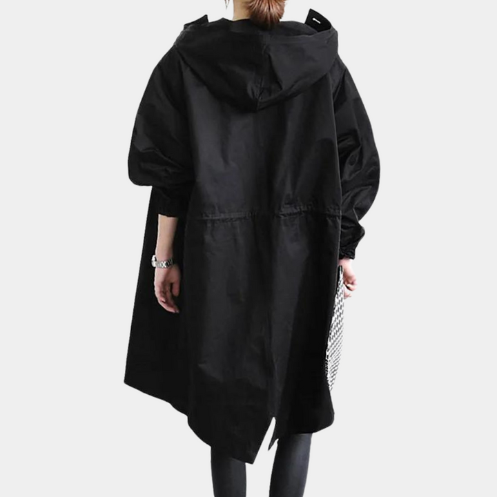 Trendy Long Women's Coat - Alessia-Black-XS-State of Style