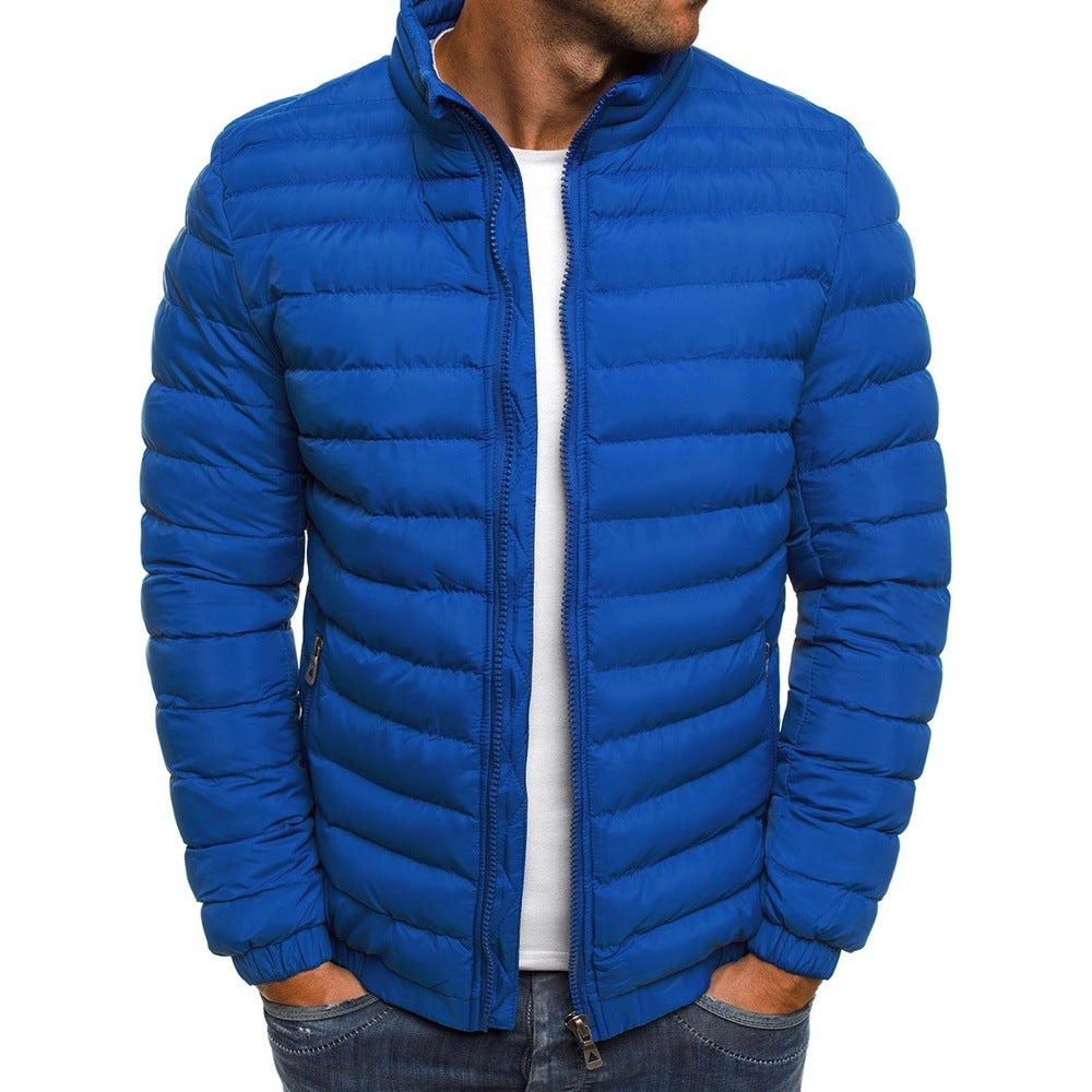Trendy Luxe Men’s Down Jacket - Xander-Dark Blue-S-State of Style
