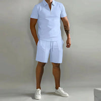 Trendy Men's Polo Set - Milano-Light Blue-S-State of Style