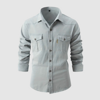 Trendy Men's Shirt - Kingsley-Grey-S-State of Style