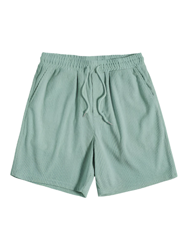 Trendy men's summer set with striped design - Beach Style-Beige-State of Style