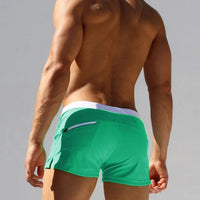 Trendy men's swim shorts with quick-drying material and comfortable fit - Arlan-Green-S-State of Style
