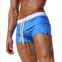 Trendy men's swim shorts with quick-drying material and comfortable fit - Arlan-Light blue-S-State of Style