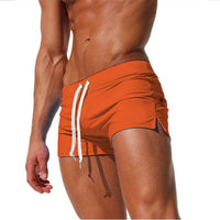 Trendy men's swim shorts with quick-drying material and comfortable fit - Arlan-White-S-State of Style