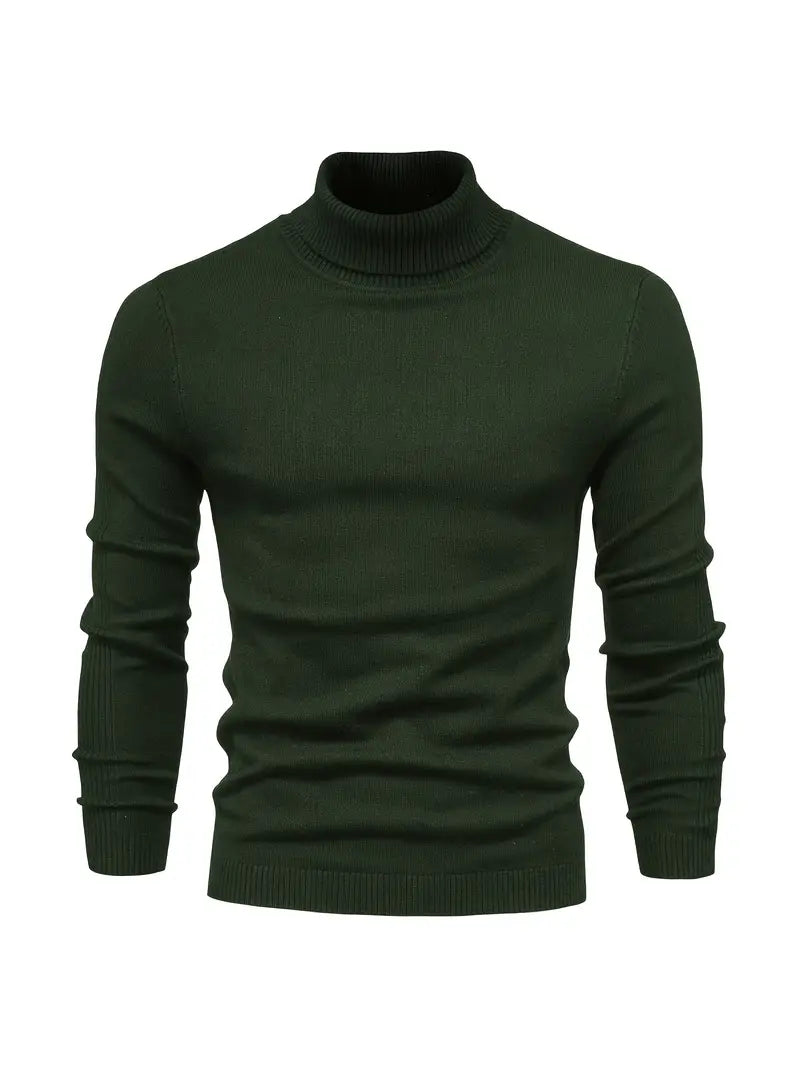 Trendy Men's Turtleneck - Lars-Dark Green-S-State of Style