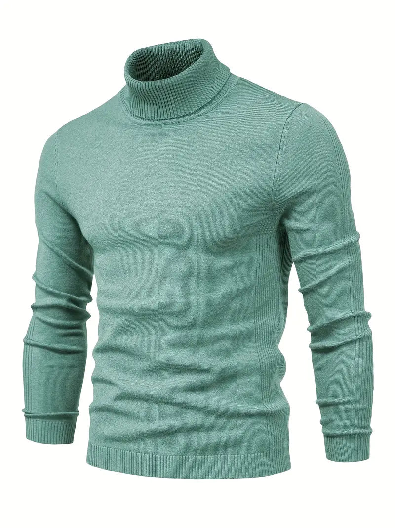 Trendy Men's Turtleneck - Lars-Mint Green-S-State of Style