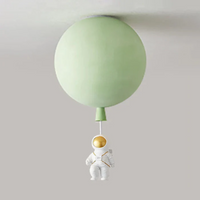 Trendy Moon/Astronaut Children's Room LED Ceiling Light - CosmoGlow-Green-B-25 cm-State of Style