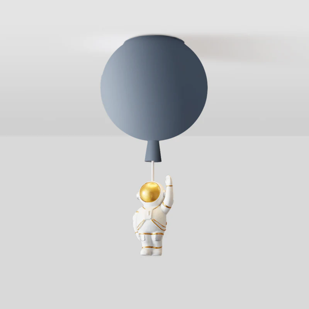Trendy Moon/Astronaut Children's Room LED Ceiling Light - CosmoGlow-Grey-A-25 cm-State of Style