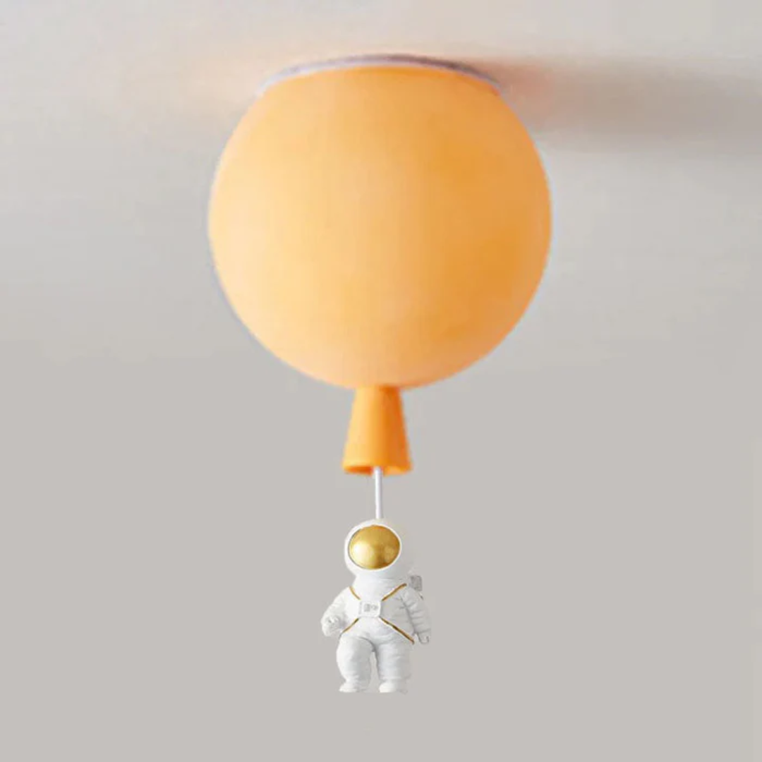 Trendy Moon/Astronaut Children's Room LED Ceiling Light - CosmoGlow-Orange-B-25 cm-State of Style