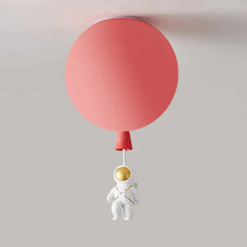 Trendy Moon/Astronaut Children's Room LED Ceiling Light - CosmoGlow-Red-B-25 cm-State of Style