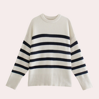 Trendy Oversized Striped Women's Sweater - Sophie-XS-State of Style