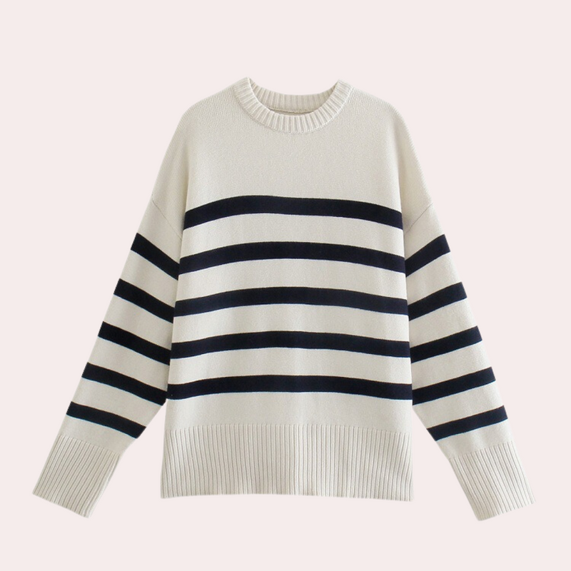 Trendy Oversized Striped Women's Sweater - Sophie-XS-State of Style