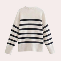 Trendy Oversized Striped Women's Sweater - Sophie-XS-State of Style