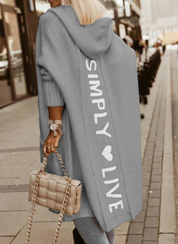 Trendy Oversized Women's Cardigan - Amelie-Gray-S-State of Style