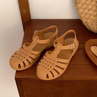 Trendy platform sandals in Korean style for women - Alina-Light brown-3-State of Style