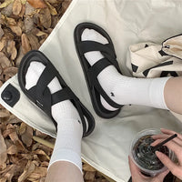 Trendy platform sandals in Korean style for women - Alina-Rose pink-3-State of Style