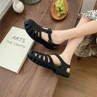 Trendy platform sandals in Korean style for women - Alina-Rose pink-3-State of Style