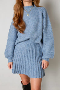 Trendy Pleated Sweater and Skirt Set - Isabella-Black-XS-State of Style