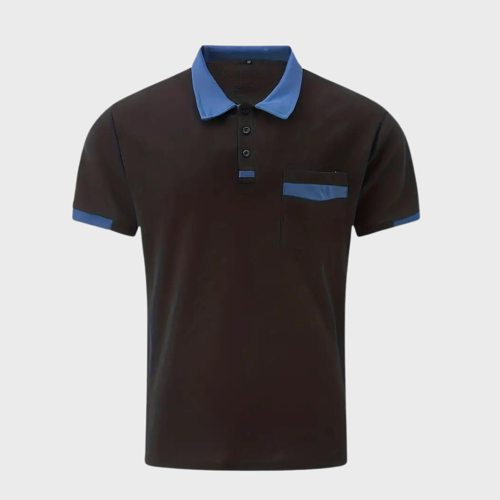 Trendy Polo Shirt for Men - Leo-Navy Blue-S-State of Style
