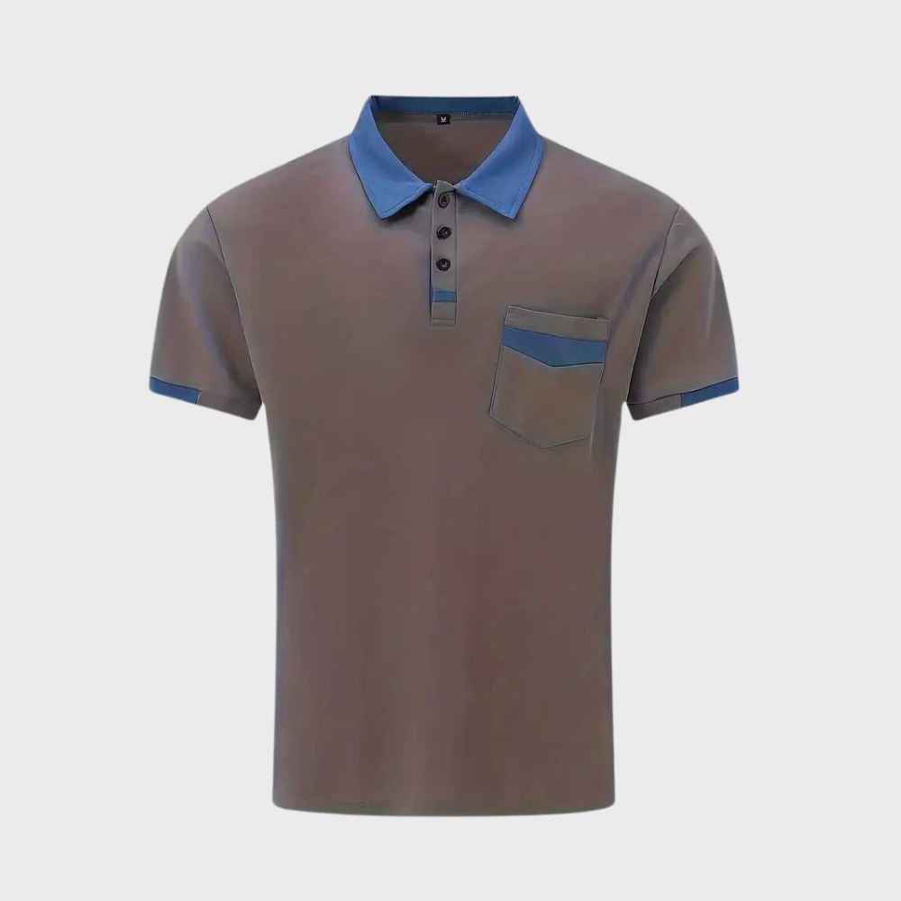 Trendy Polo Shirt for Men - Leo-Navy Blue-S-State of Style