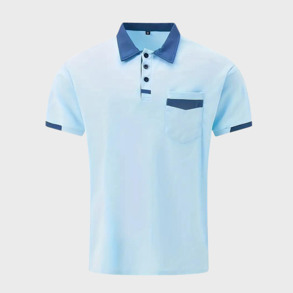 Trendy Polo Shirt for Men - Leo-Navy Blue-S-State of Style