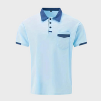 Trendy Polo Shirt for Men - Leo-Navy Blue-S-State of Style