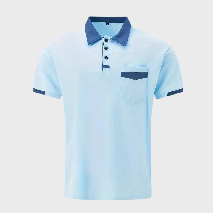 Trendy Polo Shirt for Men - Leo-Navy Blue-S-State of Style