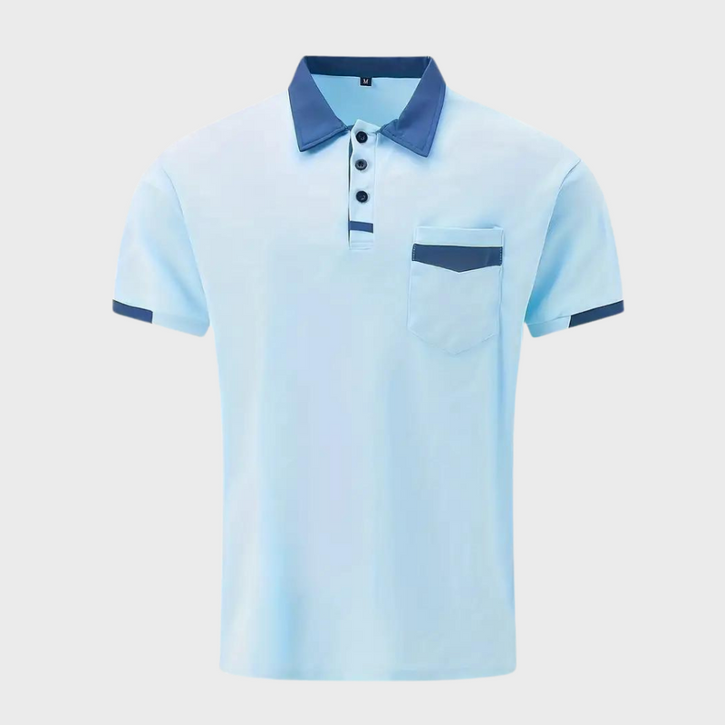 Trendy Polo Shirt for Men - Leo-Navy Blue-S-State of Style