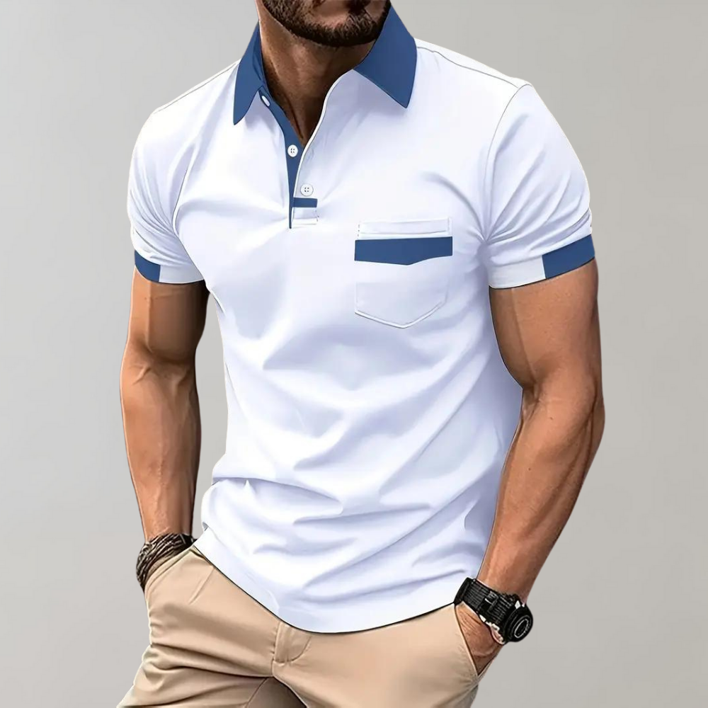 Trendy Polo Shirt for Men - Leo-White-S-State of Style