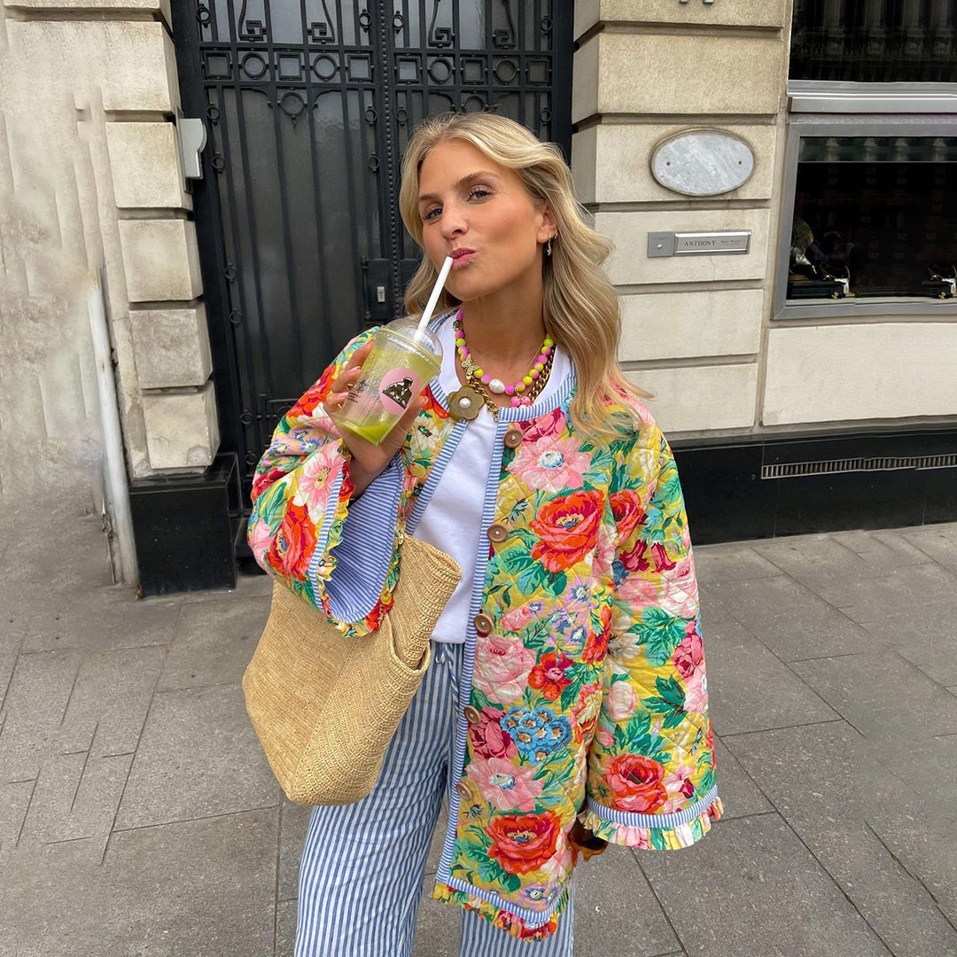 Trendy Print Women's Blazer - Eva-Floral-XS-State of Style