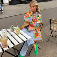 Trendy Print Women's Blazer - Eva-Floral-XS-State of Style