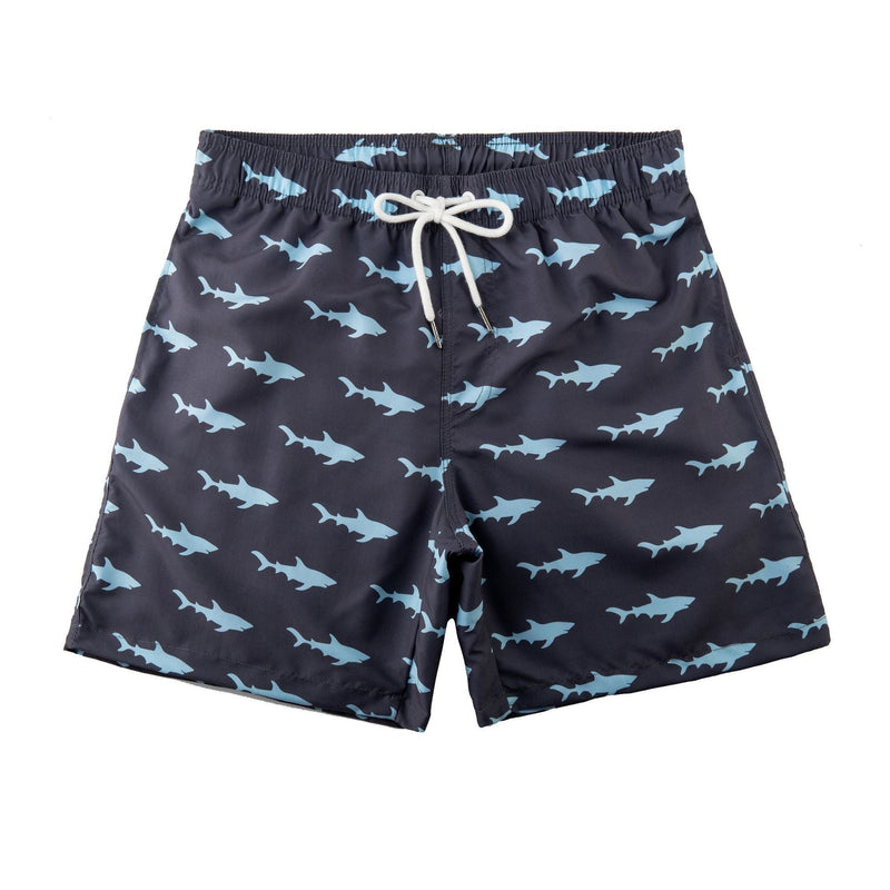 Trendy & quick-drying men's swim shorts with pockets – Matteo-Shark-S-State of Style