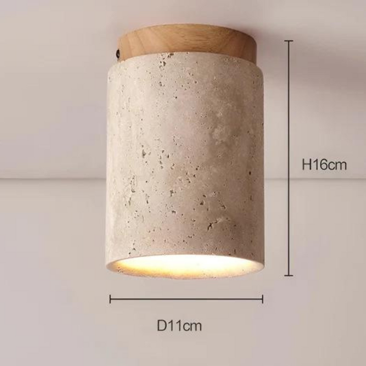 Trendy Round Japanese Style Ceiling Lamp - ZenLight-Brown-Warm light (3000K)-State of Style
